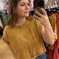 Cropped acid wash t-shirt