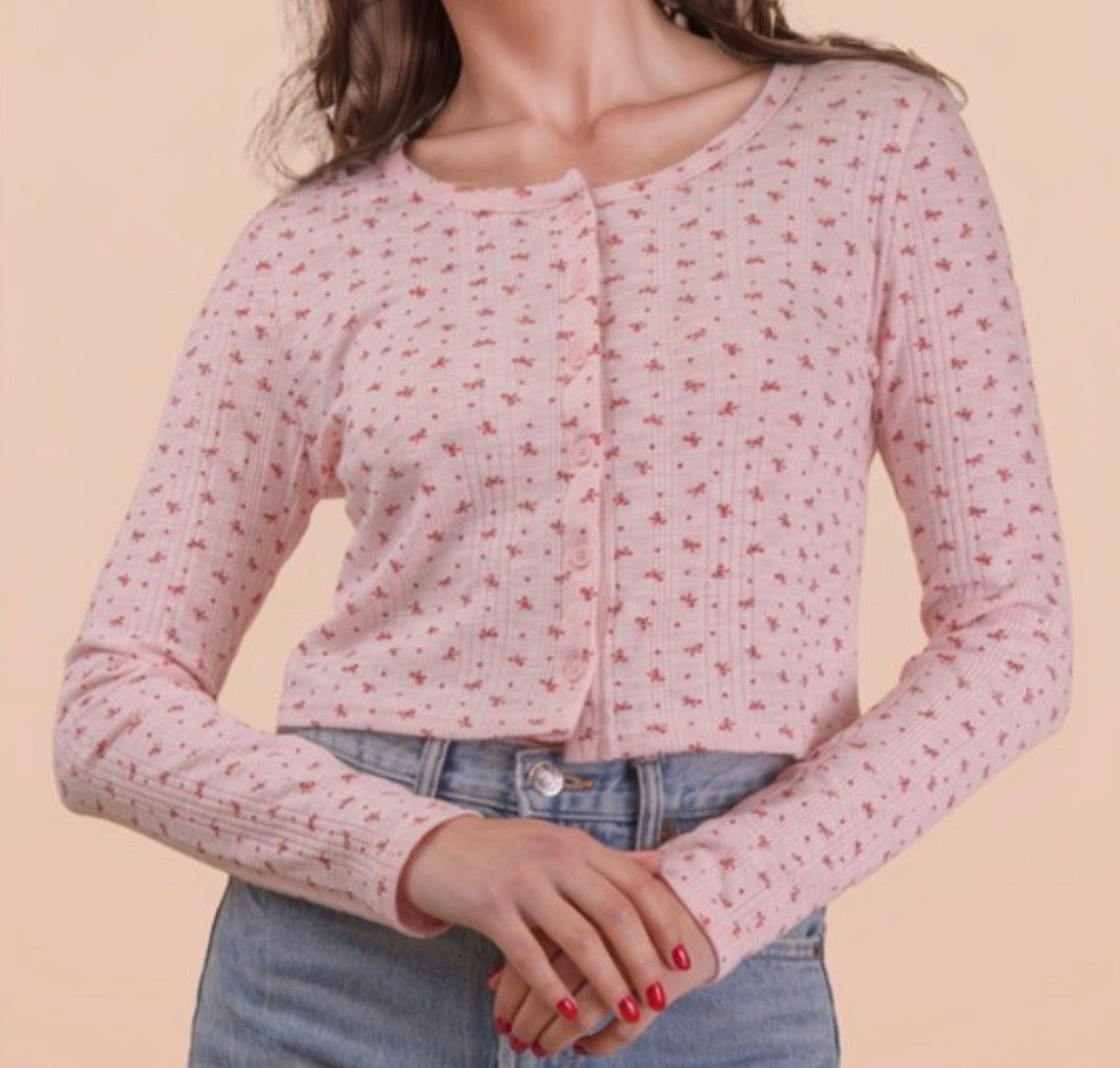 Floral Daydream Button Top