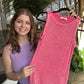 Ribbed sleeveless tank top with exposed seam