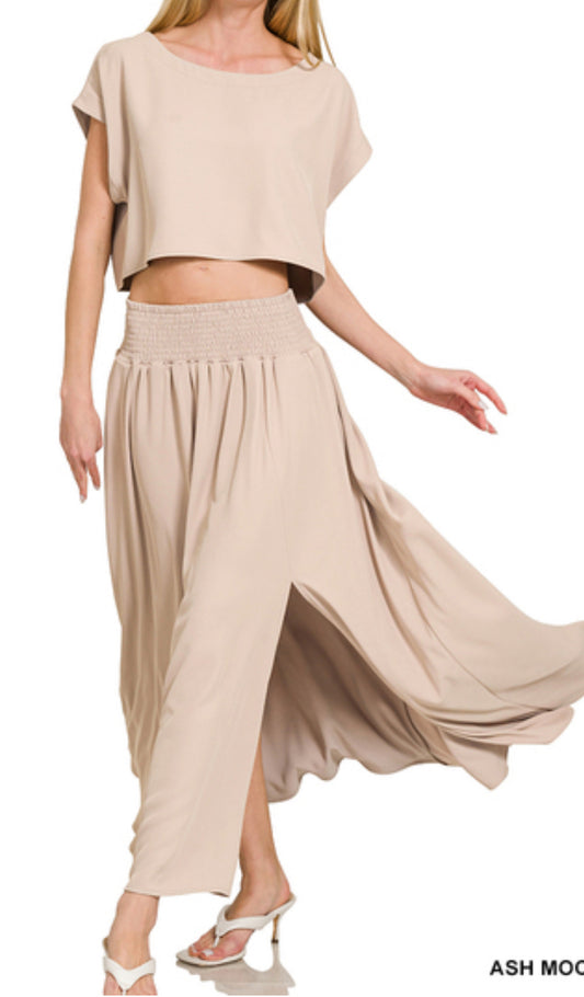 Easy Chic Crop & Skirt Set