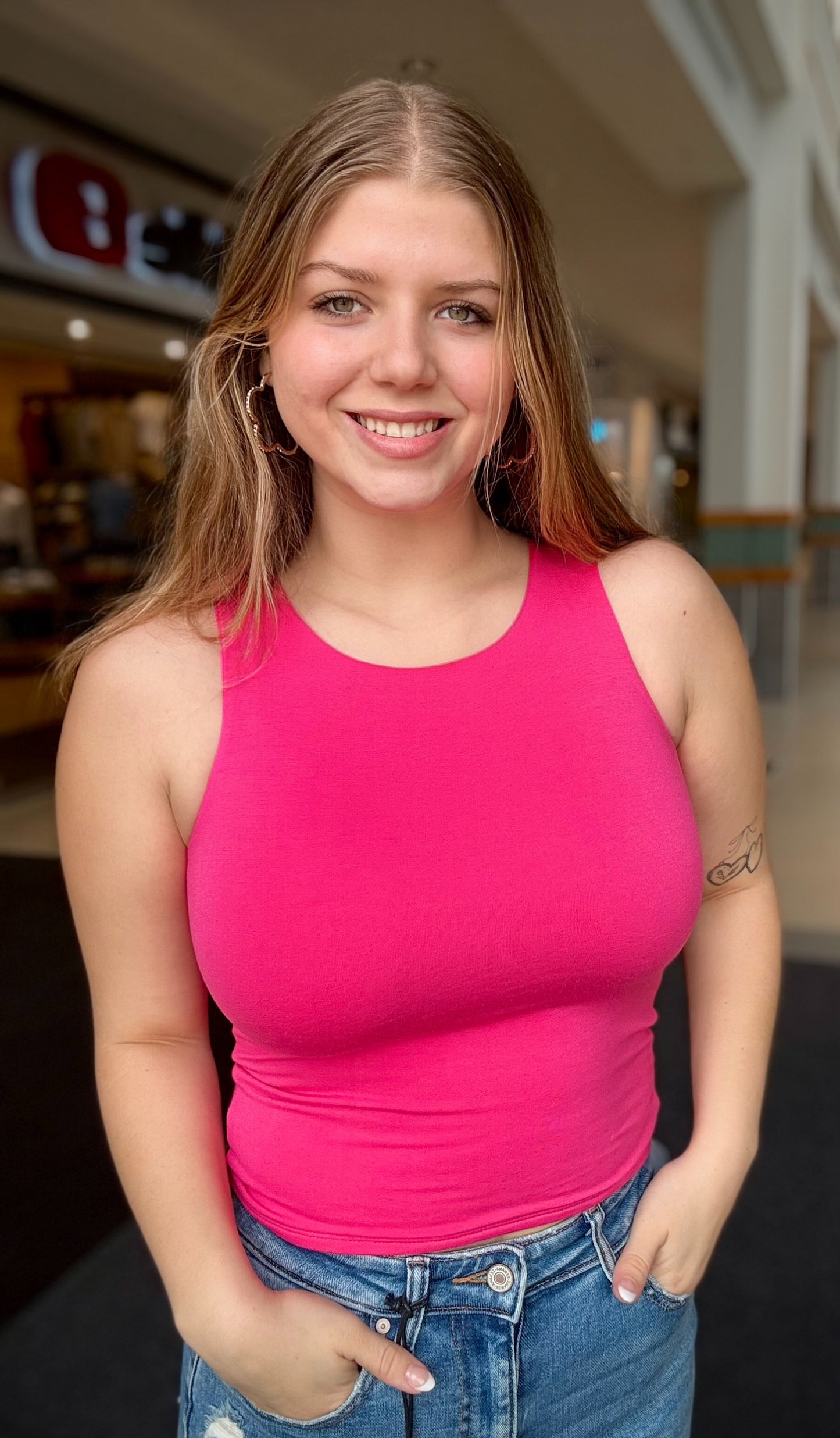 Premium Rayon Double Layered Round Neck Tank Top
